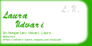 laura udvari business card